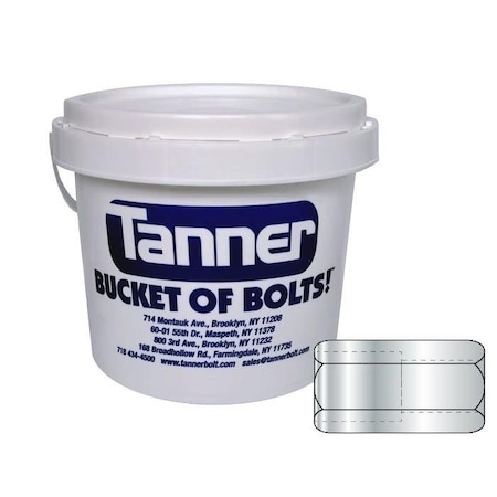 Tanner Coupling Nut, 3/8"-16, Carbon Steel, Zinc, 3/8" Lg TB-376